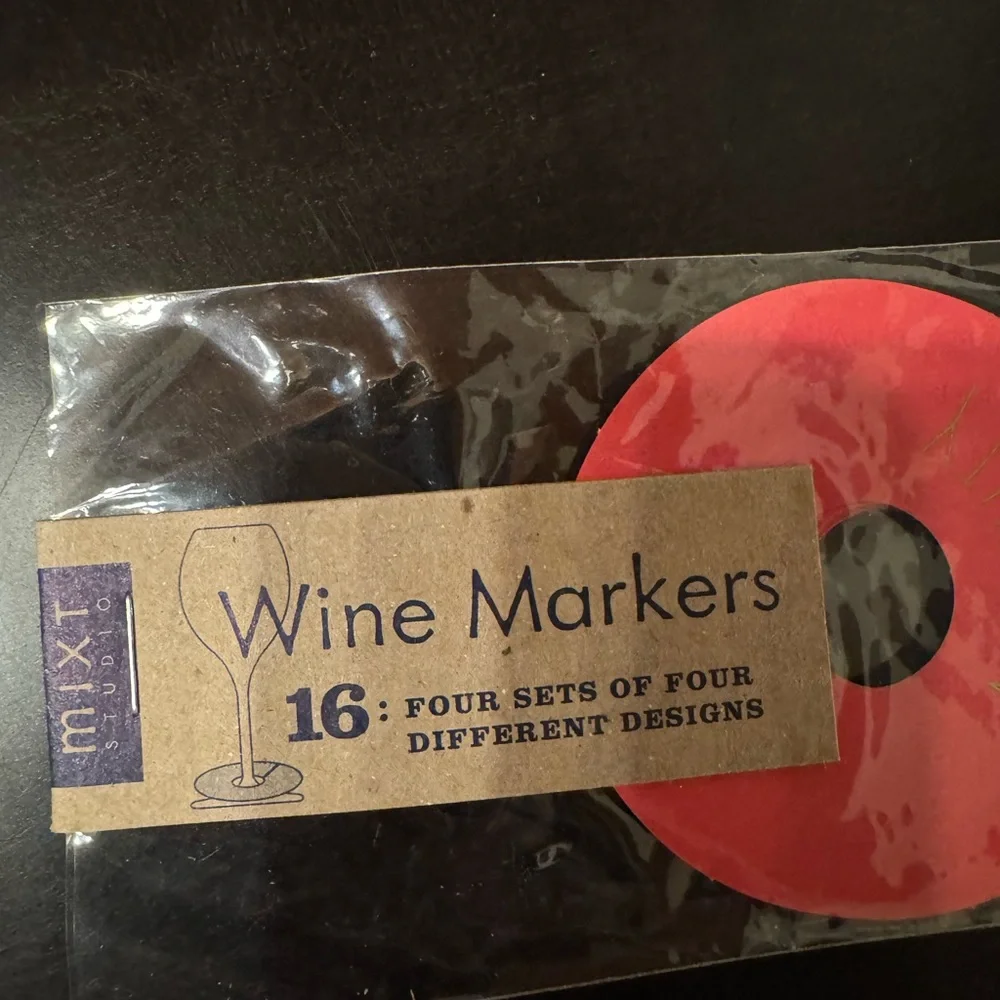 NWT Mixt Studio wine tags 36 total, red and green striped